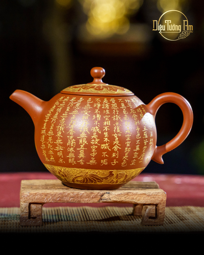 ẤM TRÀ TÂM KINH - CHẾ TÁC THỦ CÔNG