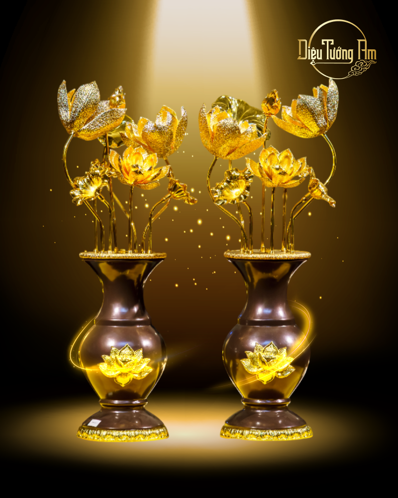 CẶP BÌNH TAM PHÚC LIÊN HOA - 60CM 259BDD060-06