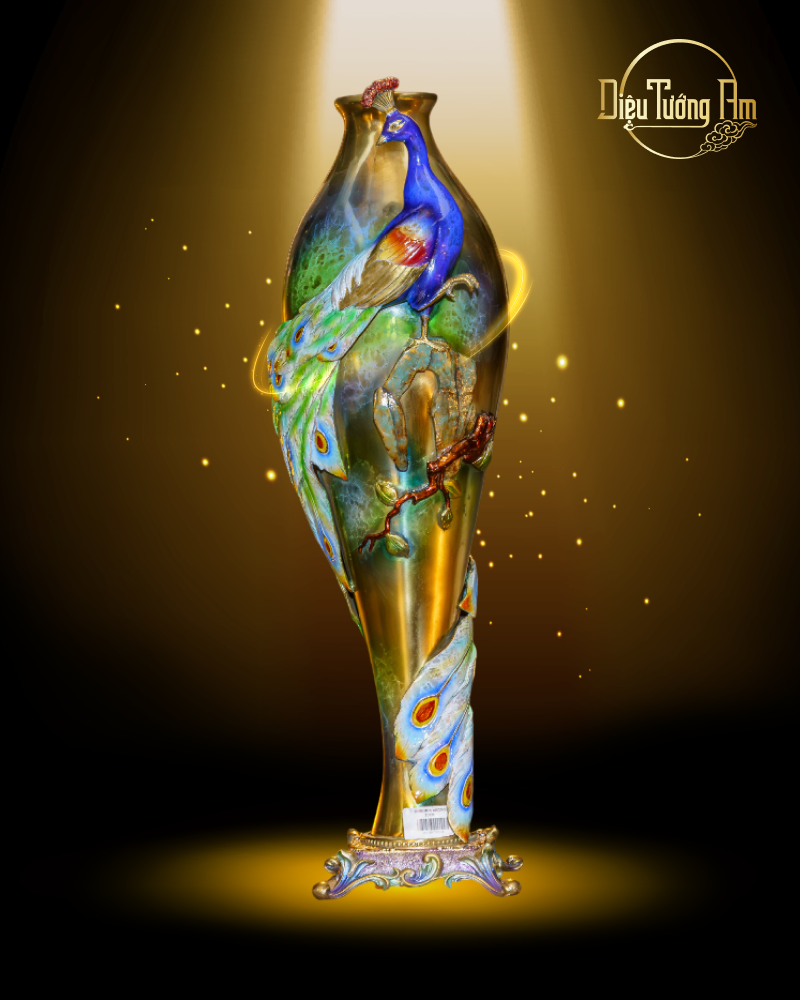 CẶP TƯỢNG HẠC TỌA LONG QUY - 71 CM - CHẾ TÁC THỦ CÔNG K01-THA071-01