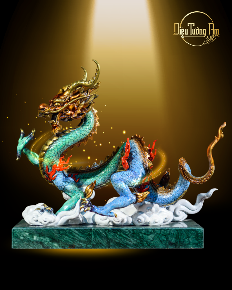 TƯỢNG LONG VÂN KHỞI THẾ - CHẾ TÁC THỦ CÔNG K01-TLO046-01