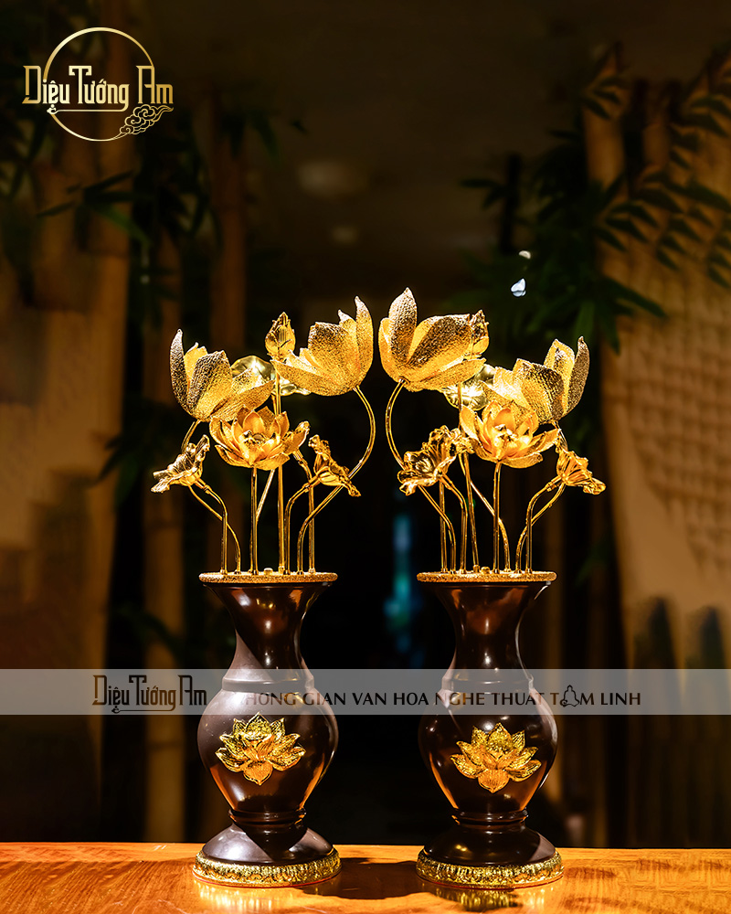 CẶP ĐÈN TAM LIÊN HOA SONG BÌNH 48CM 259BDD048-03