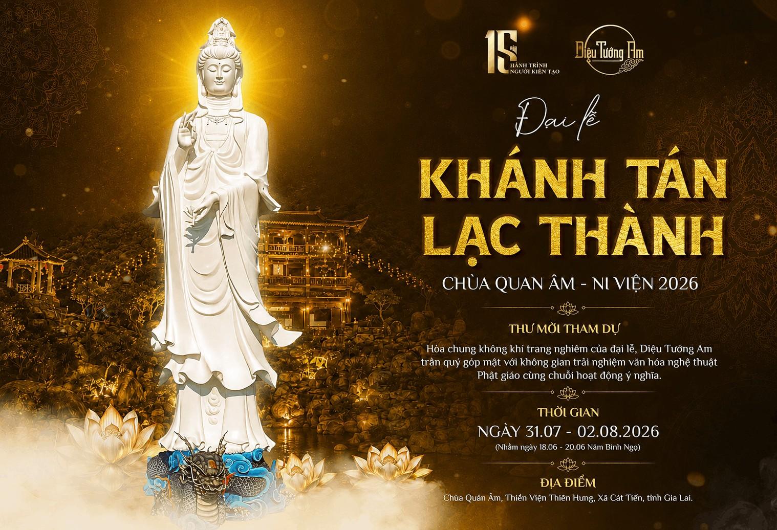 CÙNG DIỆU TƯỚNG AM TRẢI NGHIỆM VĂN HÓA ĐẶC SẮC TẠI ĐẠI LỄ KHÁNH TÁN LẠC THÀNH CHÙA QUAN ÂM – NI VIỆN